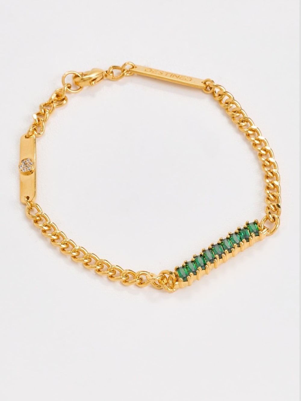 Gwen Beloti Destined Emerald Accent Gold Bracelet